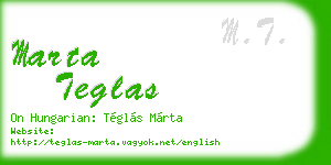 marta teglas business card