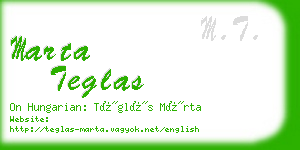 marta teglas business card